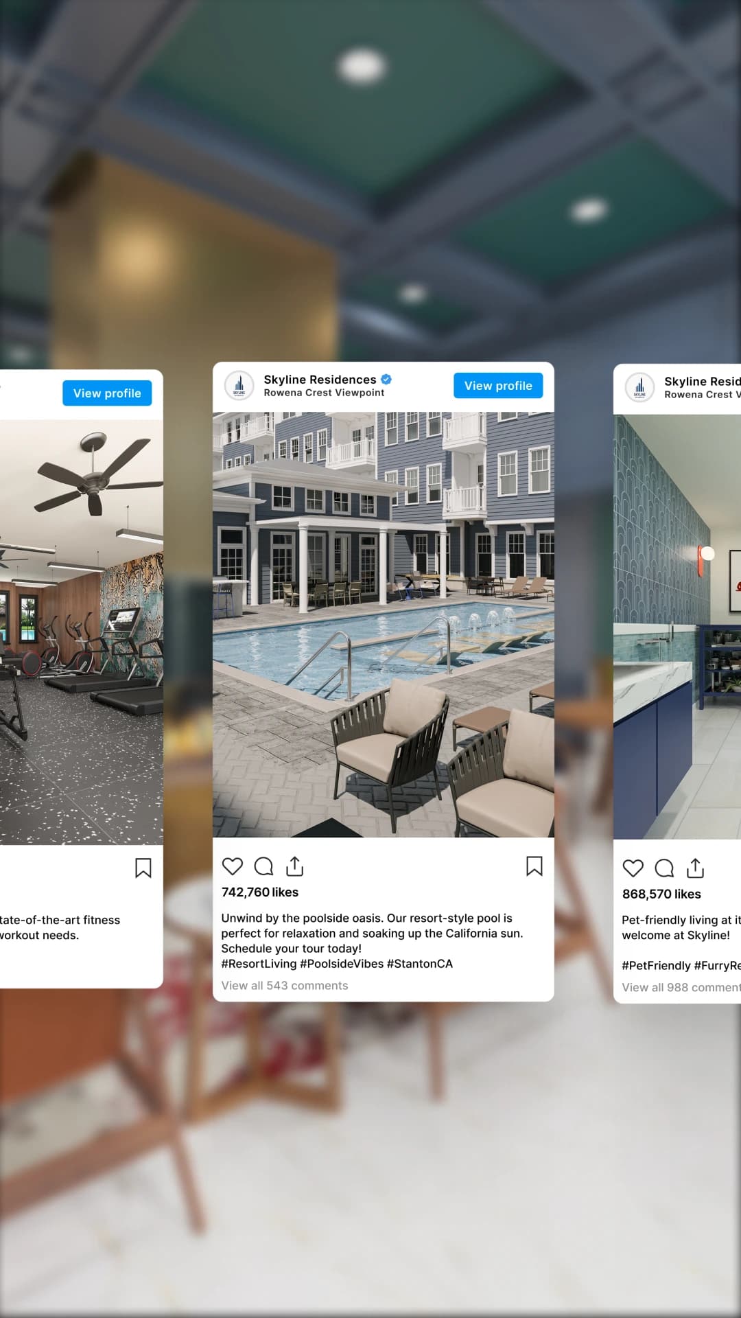 Instagram story format social media content for property marketing